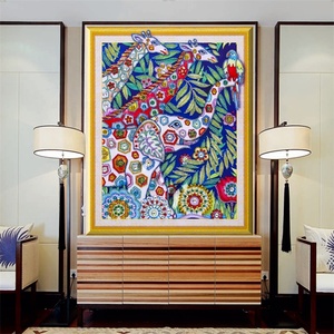 Peinture de diamant en forme spéciale de <span class=keywords><strong>girafe</strong></span>, 47x57cm, décoration de la maison, peinture artistique abstraite pour enfants - Product Image 1