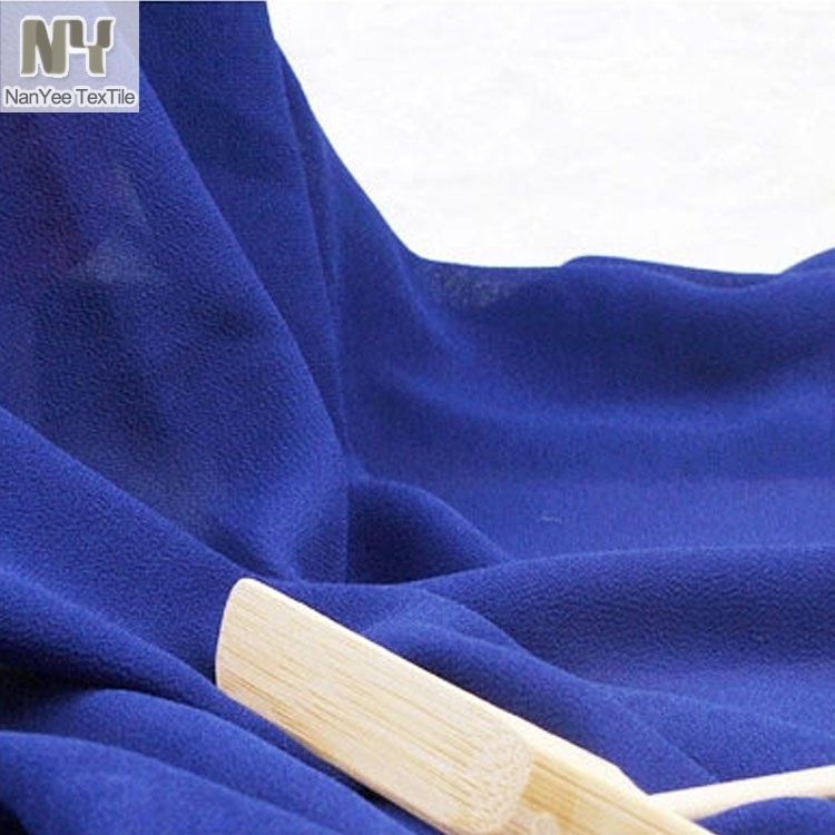 Nanyee Textile Woven Solid Dyed Shaoxing Pearl Crepe Chiffon Stoff