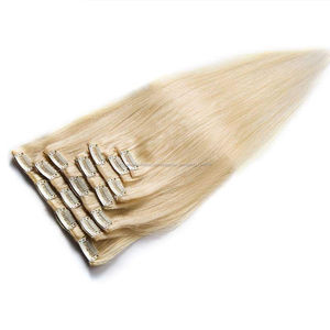 Productos de venta caliente pelo templo indio clip en la extensión 613 color <span class=keywords><strong>rubio</strong></span> tienda de Ali expreso clip en extensiones - Product Image 1