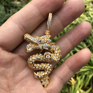 Ciondolo <span class=keywords><strong>Zodiacale</strong></span> Drago Cinese Placcato Oro 18K con Zirconi per Bambini di Miss Jewelry - Product Image 3