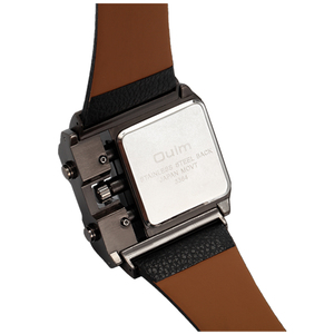 Orologio da Polso Quadrato da <span class=keywords><strong>Uomo</strong></span> OULM, Design Originale, Quadrante Grande e Ampio, Cinturino in Pelle Casual, Orologio al Quarzo, <span class=keywords><strong>Orologi</strong></span> Sportivi Maschili - Product Image 6