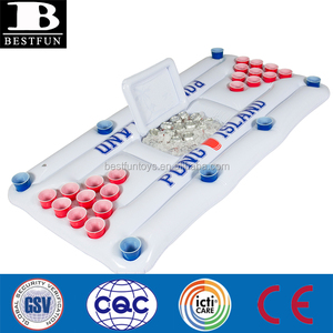 Nệm Hơi Bia Pong Bơm Hơi Bền Nổi Đảo Pong Bơm Hơi Bằng Nhựa Bè Bóng Bàn Bơm Hơi Gấp Được Có Dụng Cụ Làm Mát - Product Image 2