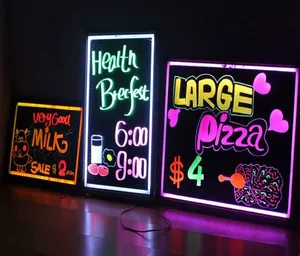 Tempered Glass LED Writing Board Color Changing LED Drawing Board