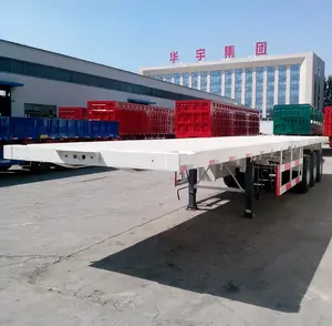 40FT Tri-Trục Flatbed/Nền Tảng/<span class=keywords><strong>Container</strong></span> Xe Tải <span class=keywords><strong>Trailer</strong></span> Bán - Product Image 1