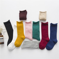 2020 Frühling neue Flut Kinder Socken Mädchen Bonbon farbene Röhren socken gestreift Curling Kinder Schule Haufen Kleinkind Socken