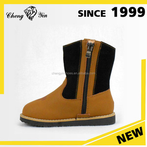 Venta al por mayor niños <span class=keywords><strong>de</strong></span> China zapatos <span class=keywords><strong>de</strong></span> la bota tanto Side Zipper tobillo Boot niños vaquero bota <span class=keywords><strong>de</strong></span> montar - Product Image 2