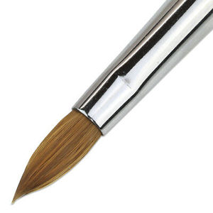 Pincel de Uñas Acrílico con Mango de Madera de Caoba con Forma Ovalada y Puntas Rizadas, Calidad Profesional, 100% <span class=keywords><strong>Kolinsky</strong></span> Puro - Product Image 3