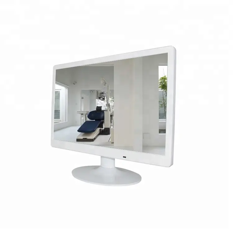 Monitor de vídeo dental branco com lcd de 18.5 polegadas, com alta resolução para câmera intraoral