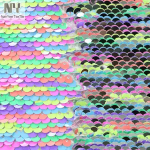 Nanyee Textile Multi Colors High Density Smoothy Revers Sequin Fabric