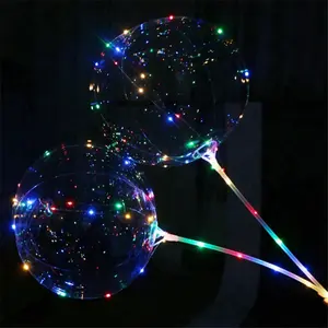 TF New design 18 인치 LED TPU clear 보보 balloon bubble 풍선 라텍스 와 Led string 등 CE EN71 certificate led balloons 빛