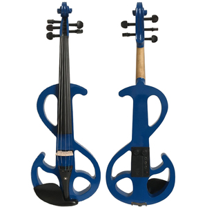 Precio al por Mayor, Violín Eléctrico Aiersi de 5 Cuerdas Hecho a Medida, Color Azul, Violines Eléctricos Sólidos, Instrumentos de Cuerda en Venta - Product Image 1