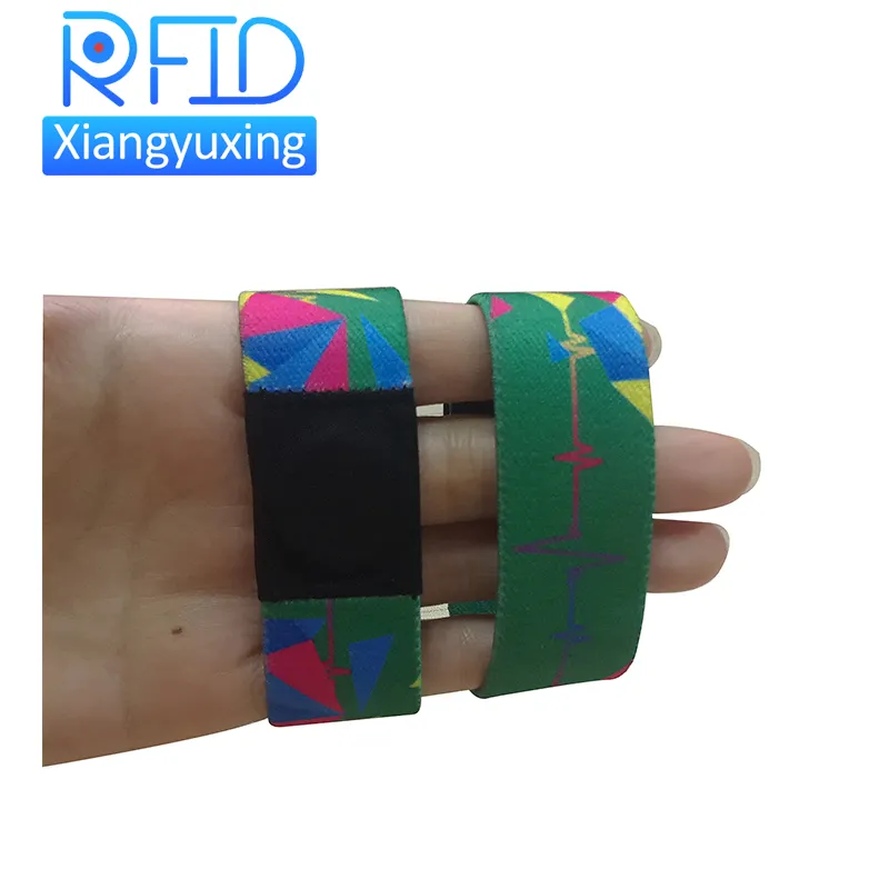 نمط جديد NFC مرونة النسيج سوار المنسوجة مخصصة RFID معصمه