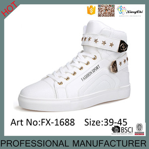 Último Modelo Alemán Estilo Fresco Negro Blanco Rojo Colores PU Material Hi-Top Zapatos <span class=keywords><strong>Calzados</strong></span> Para Hombres - Product Image 4