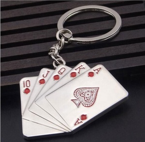 Porte-clés en alliage de Zinc, carte de jeu souvenir, porte-clés en métal, nouvelle collection - Product Image 2