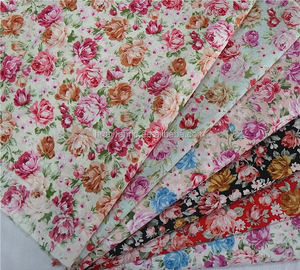 100% pamuklu Poplin kumaş küçük gül baskılı pamuklu kumaş - Product Image 1