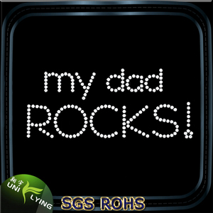 Mi papá oscila la camiseta de hierro - en rhinestone transferencia espárrago - Product Image 1