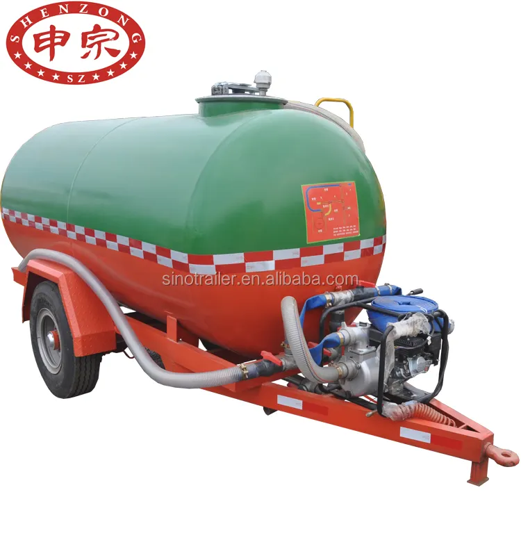 factory 5 tons single axle tractor watering tank trailer water bowser