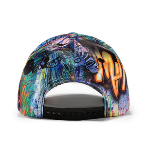 Cappellino da Baseball stampato a sublimazione personalizzato in bianco con 6 pannelli in cotone senza campione, cappellini sportivi tinti - Product Image 5