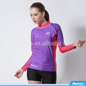 Adult Aqua Blue Swimming Rash Guard For Girls - Product Image 1