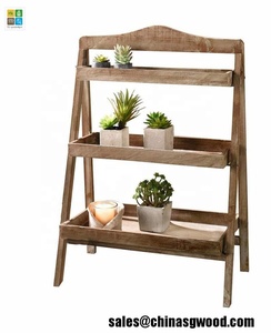 <span class=keywords><strong>Support</strong></span> à plantes en bois SenGong, extérieur et intérieur, 3 niveaux, vertical, carbonisé, <span class=keywords><strong>support</strong></span> à plantes multiples, étagère à fleurs, échelle, étagère - Product Image 5