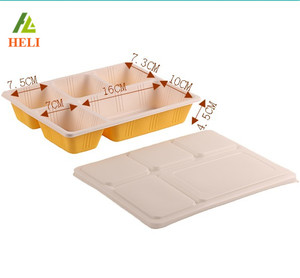 Vakumlu tek kullanımlık 5 bölmeli <span class=keywords><strong>Blister</strong></span> plastik gıda tepsileri kapaklı - Product Image 2