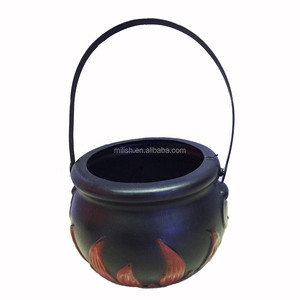 HH-0452 (14cm) fête Halloween nouveauté enfants en plastique sorcière <span class=keywords><strong>chaudron</strong></span> jouets ensemble - Product Image 1