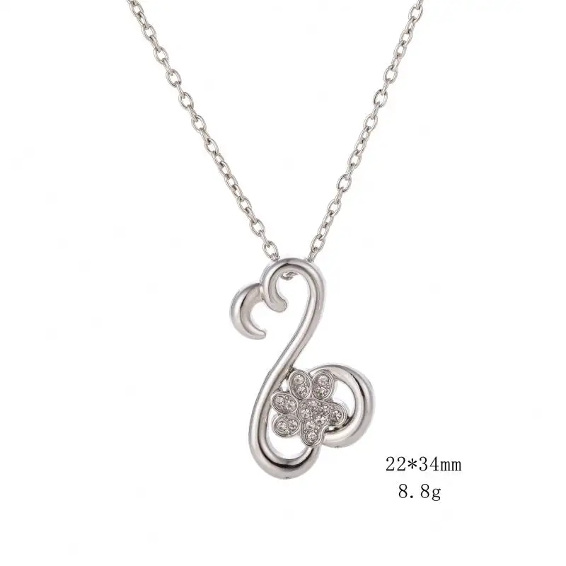 Collier en alliage de Zinc pour femme, mignon, Animal de compagnie, patte de chien, pendentif empreinte de patte, bijoux, vente en gros