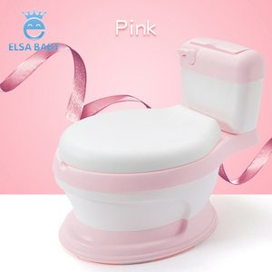 Asiento de entrenamiento para ir al baño para bebés <span class=keywords><strong>elsababy</strong></span> eb-340, ecológico, con diseño de dibujos animados, multifuncional, de plástico, para niños de 0 a 7 años - Product Image 4