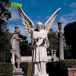 돌 대형 묘지 천사 동상