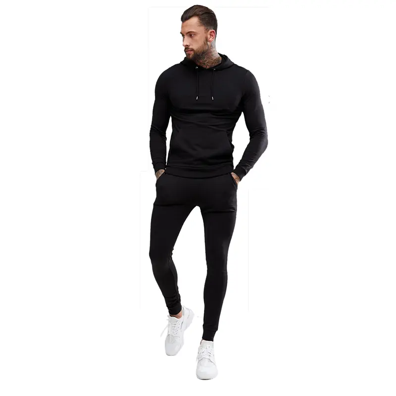 Personnalisé Polyester Hommes Sportswear Slim Fit Survêtement Plaine