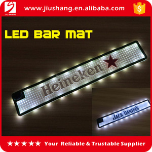 Personalizado pvc estera de la barra de led <span class=keywords><strong>que</strong></span> brilla intensamente en la oscuridad para promociones Esteras de <span class=keywords><strong>bar</strong></span> personalizad - Product Image 1