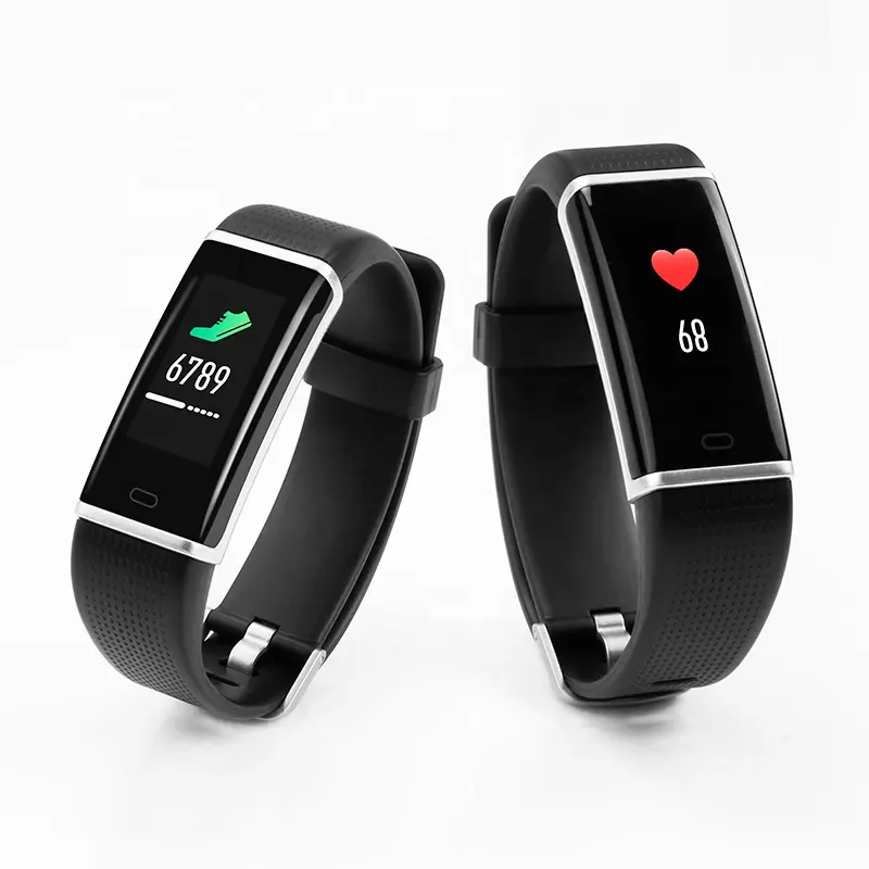 ID130 Artı Renk İK Renk Ekran ile Akıllı Bilezik Pedometre Kalp Hızı Monitörü Uyku Spor Izci Akıllı Bileklik