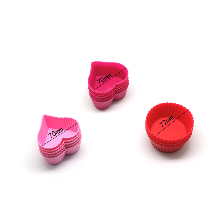 Tasse de gâteau de silicone de qualité alimentaire bonbons couleur silicone tasse à muffins