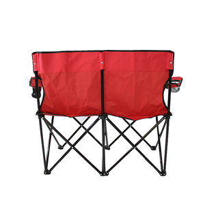 Steel Double Outdoor Folding <b>Chair</b> Parts With Armrest for Camping <b>Fishing</b> - Product Image 3