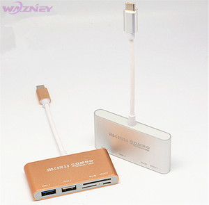 5 Trong 1 USB-<span class=keywords><strong>C</strong></span> USB 3.1 Loại <span class=keywords><strong>C</strong></span> Hub Với Đầu Đọ<span class=keywords><strong>c</strong></span> Thẻ USB3.0 Đa Spliter Đối Với MacBook Pro Không Khí Loại <span class=keywords><strong>C</strong></span> OTG Hub Combo - Product Image 4