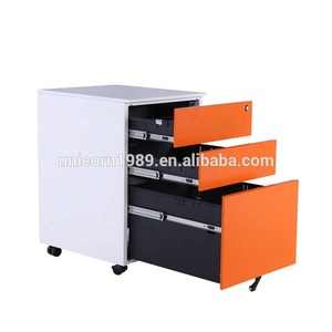 Hiện đại có thể gập lại kim loại tập tin Tủ giá rẻ Giá bán hoàn toàn lắp ráp rời Key khóa A4 di động 3 ngăn kéo văn phòng ngăn kéo - Product Image 4