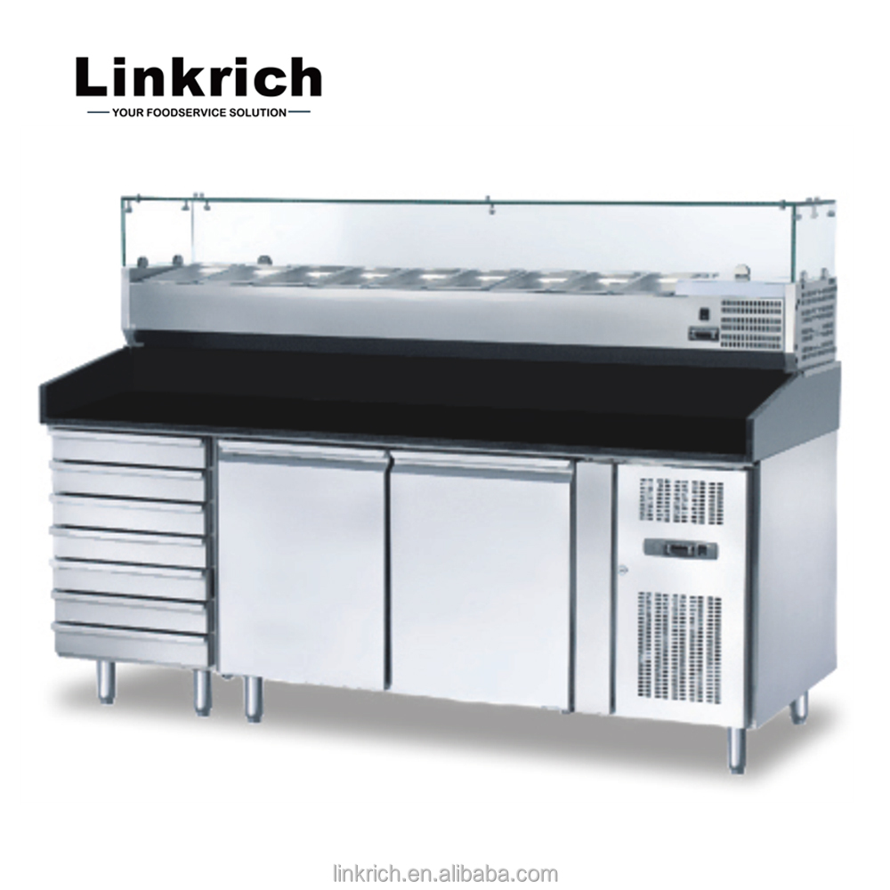 Коммерческая Кухня Ресторан пицца охлаждаемый Рабочий стол холодильник