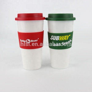 En gros IML personnalisé logo impression 16 oz eco réutilisable à emporter à <span class=keywords><strong>double</strong></span> paroi pp réutilisable <span class=keywords><strong>tasse</strong></span> à café <span class=keywords><strong>tasse</strong></span> à café en plastique avec couvercles - Product Image 2