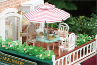 Maison de poupée Miniatures DIY Maison de poupées PARIS COFFEE CAKE SHOP Cadeaux créatifs