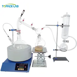 Topacelab professionale e breve tempo di consegna sottovuoto distillazione a breve percorso con trappola a freddo e mantello riscaldante
