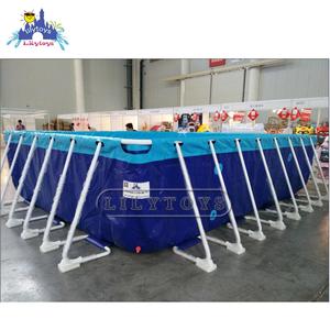 Lilytoys Extérieur Grande <span class=keywords><strong>Piscine</strong></span> Rectangulaire Mobile <span class=keywords><strong>Hors</strong></span> <span class=keywords><strong>Sol</strong></span> en <span class=keywords><strong>Acier</strong></span> PVC - Product Image 4