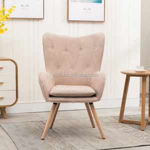 Vente chaude style de mode usage commercial <span class=keywords><strong>dossier</strong></span> <span class=keywords><strong>haut</strong></span> tissu salon <span class=keywords><strong>chaise</strong></span> de loisirs avec des jambes de <span class=keywords><strong>bois</strong></span> - Product Image 5