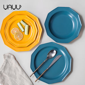 Nordique style plat rond émaillée mate écologique plaques <span class=keywords><strong>assiette</strong></span> en porcelaine bon marché à vendre - Product Image 2