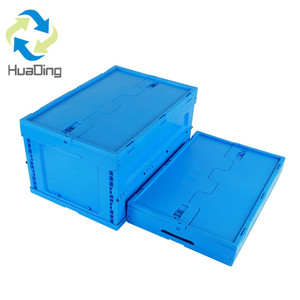 Collapsible plastic container stackable turnover plastic box storage