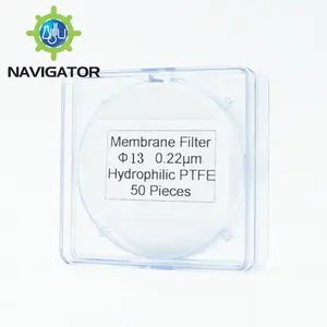 Luar Biasa Hidrofilik PTFE 13 Mm 0.22um Micropore Membrane Filter