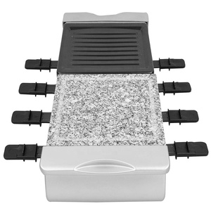 Grill électrique portable double pour <span class=keywords><strong>raclette</strong></span>, avec contrôle de température, plaque de cuisson antiadhésive et <span class=keywords><strong>pierre</strong></span> de cuisson, pour usage domestique - Product Image 4