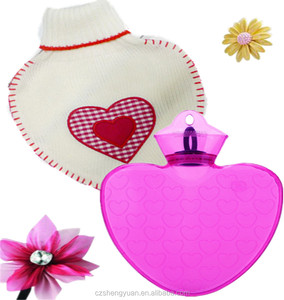 Pas cher prix en plastique en forme de <span class=keywords><strong>coeur</strong></span> bouteille d'eau chaude - Product Image 2