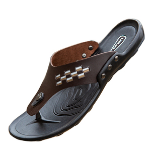 Zapatillas de cuero para hombre, nuevo estilo, chanclas - Product Image 1