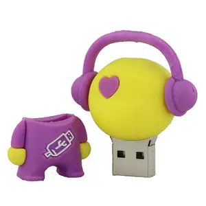 Yüksek hızlı komik karikatür müzik oyuncaklar USB bellek sürücüler USB 2.0 kalem sürücü 32GB 16GB 8GB 4GB mini U Disk Flash müzik adam Pendrives