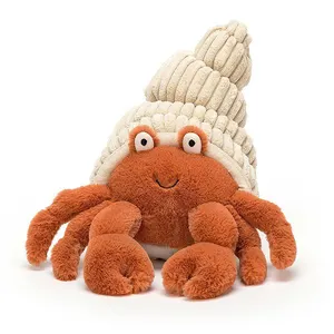 Caranguejo de pelúcia macia criativo, animal do mar, bebê, brinquedos recheados para crianças